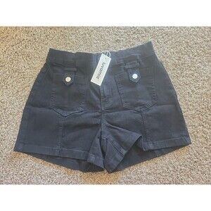 NEW Luvamia Women's Black Denim Shorts - High Waisted - Size M - NWT